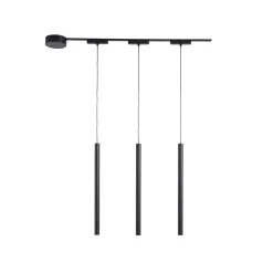 Lindby Skinnesystem > Skinne system 48V Lumaro, pendel, rørpære, 3 lyskilder, sort