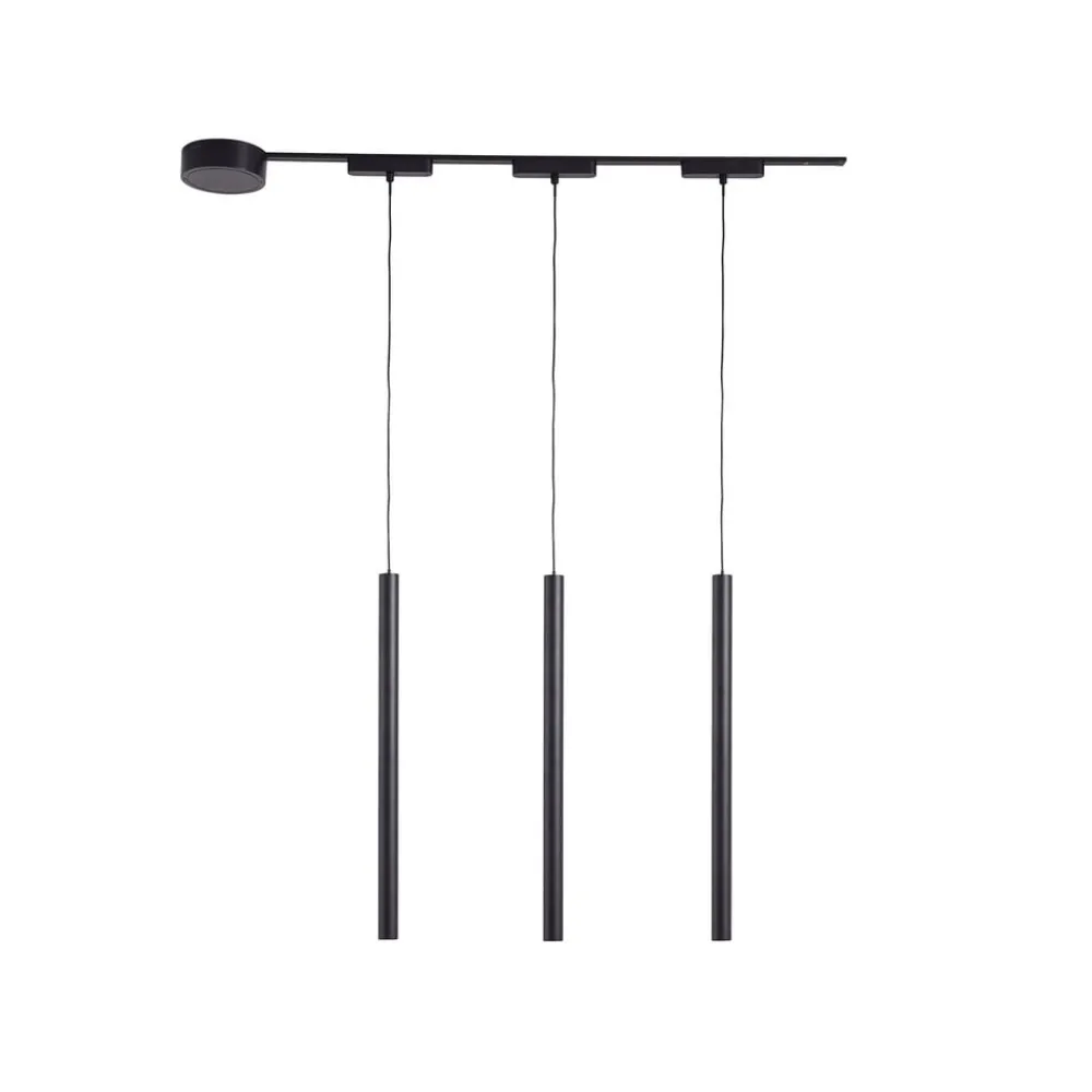 Lindby Skinnesystem > Skinne system 48V Lumaro, pendel, rørpære, 3 lyskilder, sort
