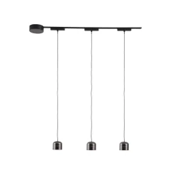 Lindby Skinnesystem > Skinne system 48V Lumaro, pendel, cylinder, 3 lyskilder, sort
