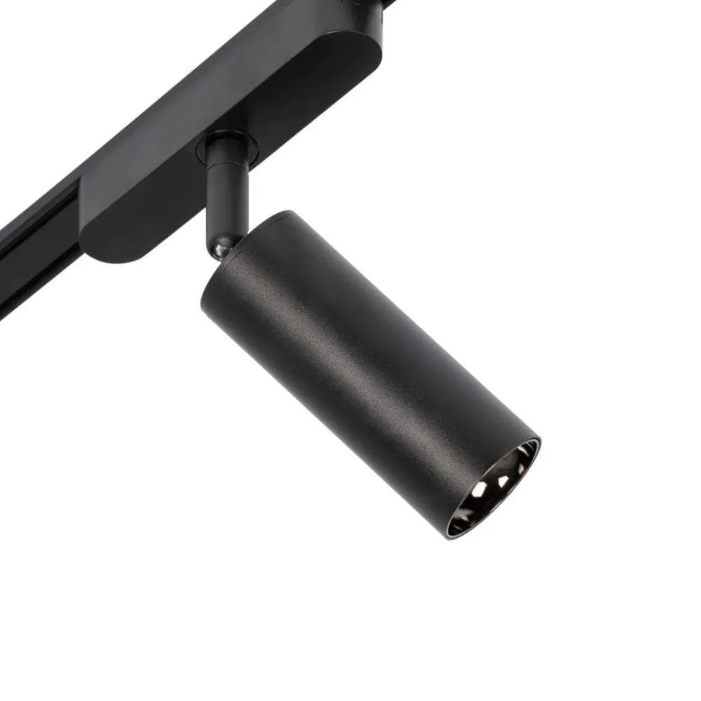 Lindby Arbejdsrum/Kontor > Skinnesystem 48V Lumaro, spots, 11 lyskilder, sort, Ø4cm, dæmpbar