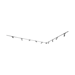 Lindby Arbejdsrum/Kontor|Skinnesystem > Skinnesystem 48V Lumaro, spots, 9 lyskilder, sort, 13 cm, dæmpbar