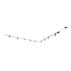 Lindby Skinnesystem > Skinne system 48V Lumaro, spots, 9 lyskilder, sort, 13,1 cm, dæmpbar