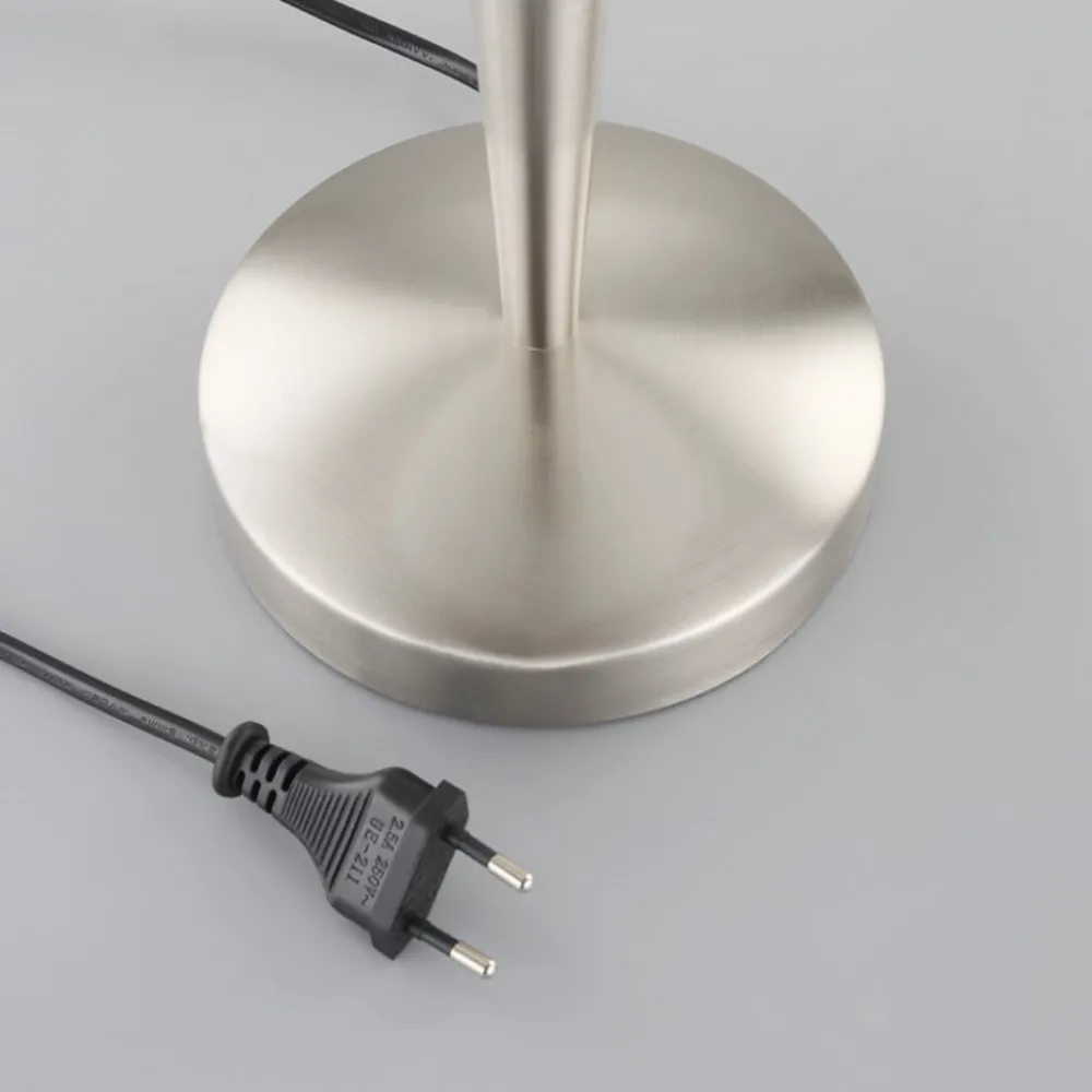 Lindby Bordlamper > Skøn Viola bordlampe i mat nikkel