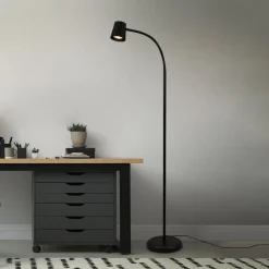 Briloner Arbejdsrum/Kontor|Gulvlamper > Skriva gulvlampe, justerbar, GU10, sort
