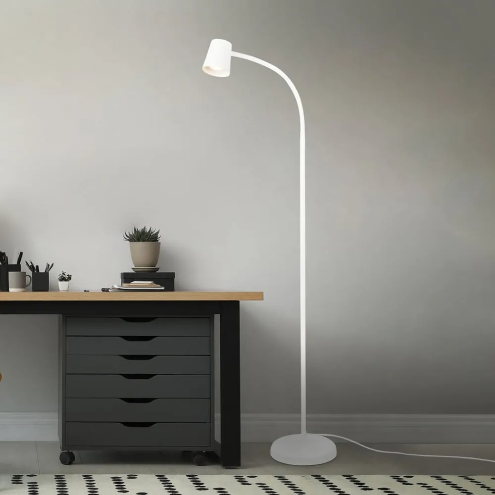 Briloner Arbejdsrum/Kontor|Gulvlamper > Skriva gulvlampe, justerbar, GU10, hvid
