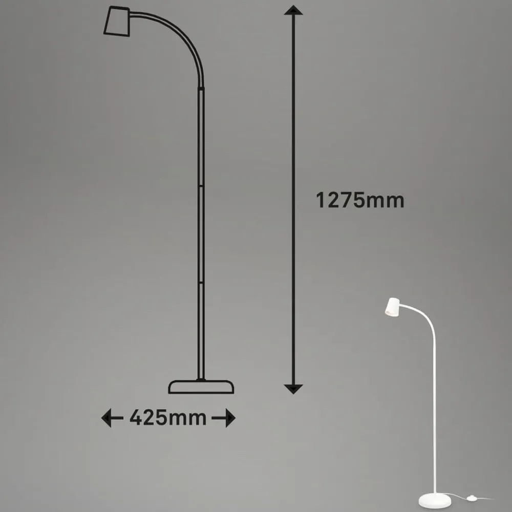 Briloner Arbejdsrum/Kontor|Gulvlamper > Skriva gulvlampe, justerbar, GU10, hvid
