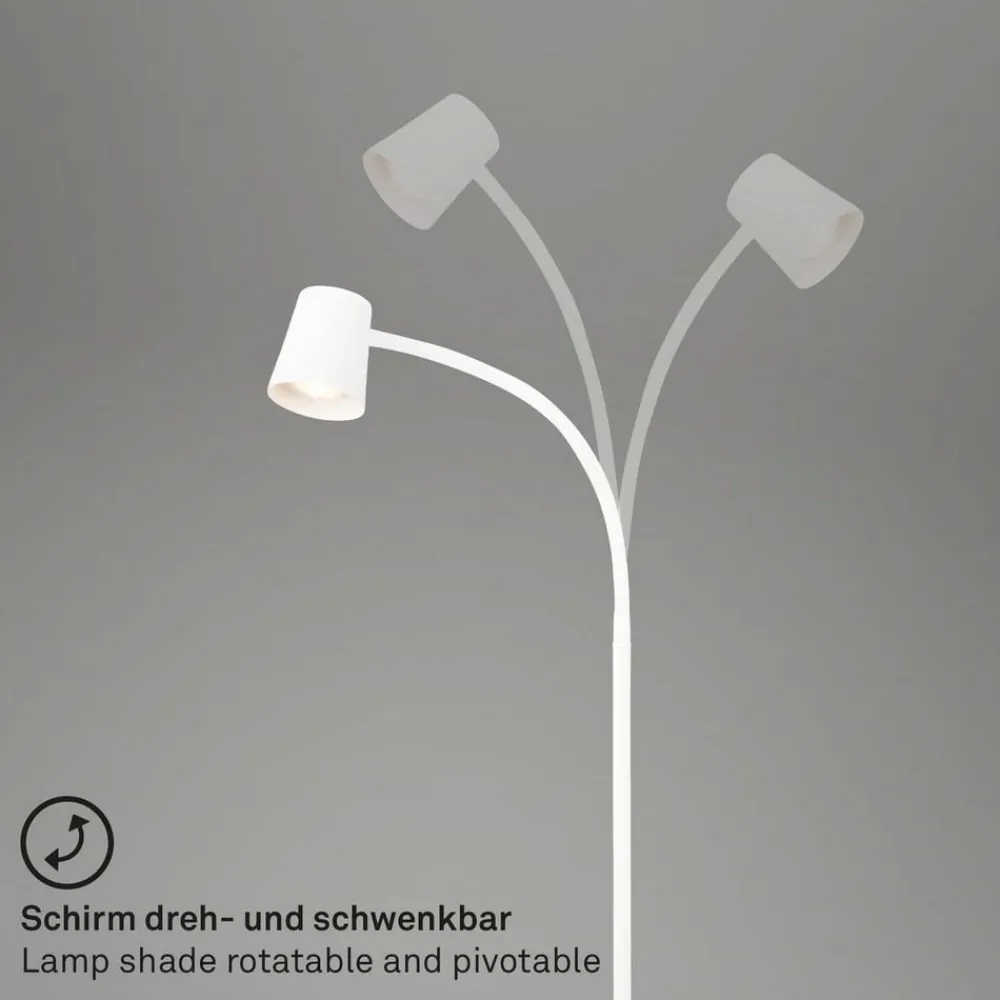 Briloner Arbejdsrum/Kontor|Gulvlamper > Skriva gulvlampe, justerbar, GU10, hvid