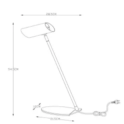 Lucide Arbejdsrum/Kontor > Skrivebordslampe i hvidt metal Hester
