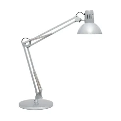 Maul Arbejdsrum/Kontor|Bordlamper > Skrivebordslampe study, sølvfarvet, 49 cm, stativ