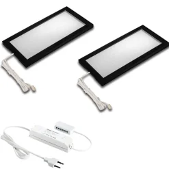 Underskabsbelysning ^ Hera Sky LED-underskabslampe 2 stk. 4.000 K sort