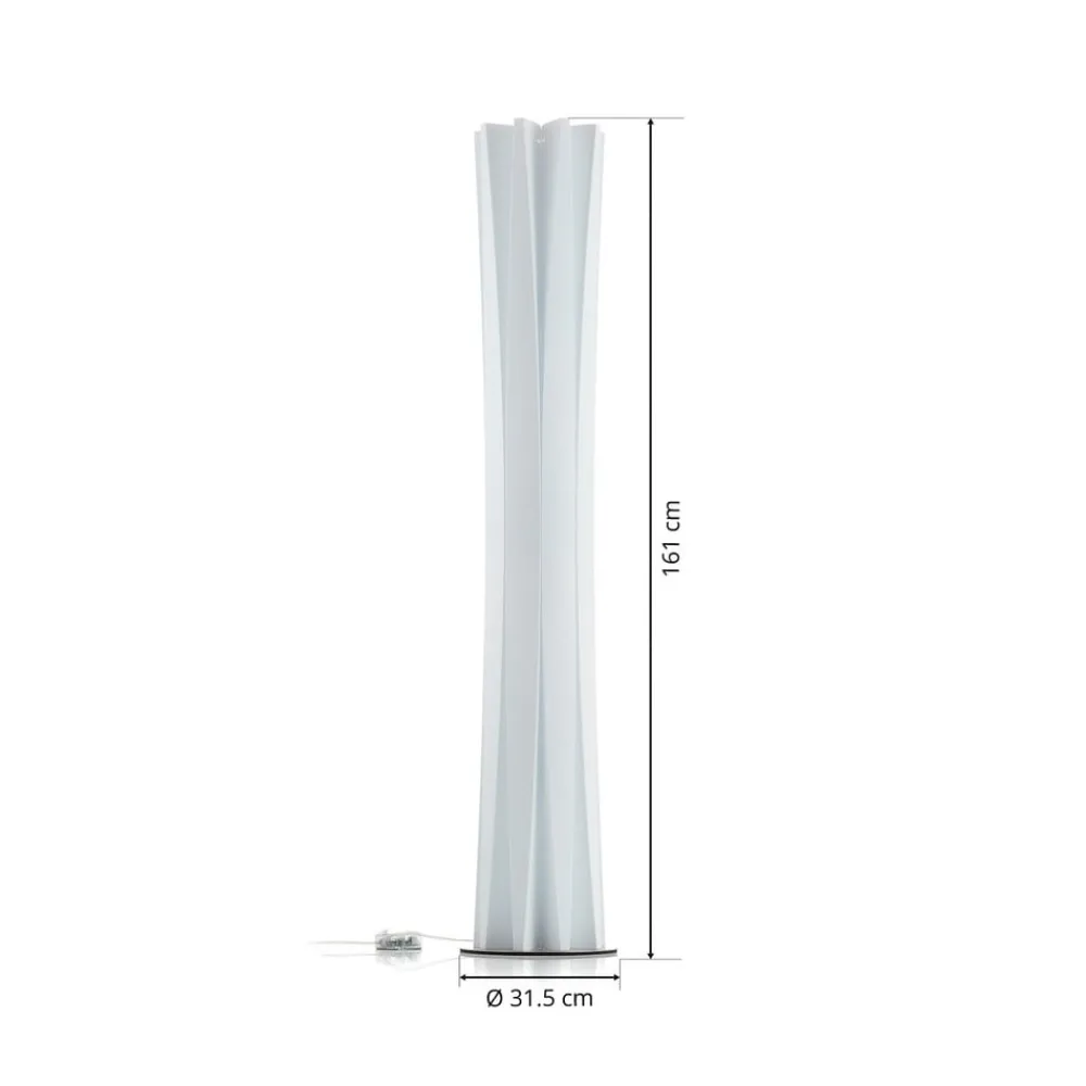 Slamp Gulvlamper|Gulvlamper > Bach gulvlampe, højde 161 cm, hvid