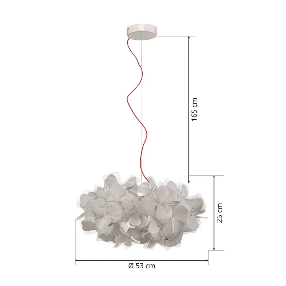 Slamp Pendellamper > hængelampe Clizia Mama Non Mama, Ø53cm, hvid/rød