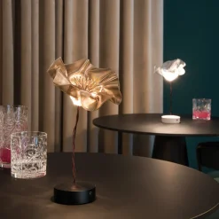 Bordlamper ^ Slamp LaFleur LED-bordlampe, genopladeligt batteri, fløjl