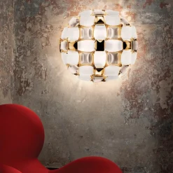 Slamp Væglamper > Mida væglampe, 50 cm, hvid-guld