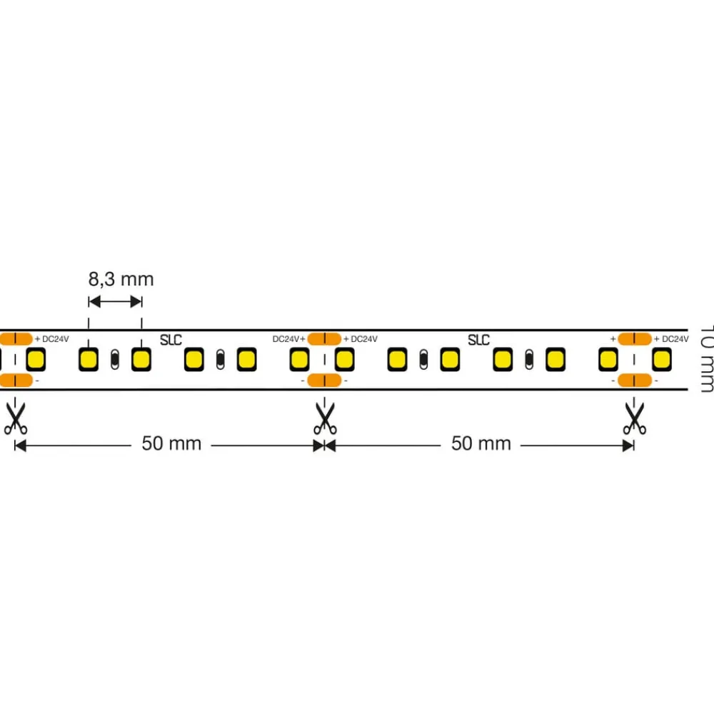 The Light Group Led Strips > SLC LED-strip med fuldt spektrum CRI 98, 5 m IP54 3.000K