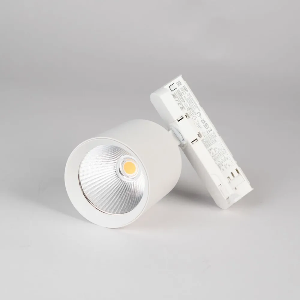 The Light Group Arbejdsrum/Kontor|Skinnesystem > SLC LED track spot Fox, hvid, 3.000 K, 3-fase skinne