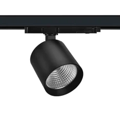Skinnesystem ^ The Light Group SLC LED track spot Fox, sort, 3.000 K, 3-fase skinne