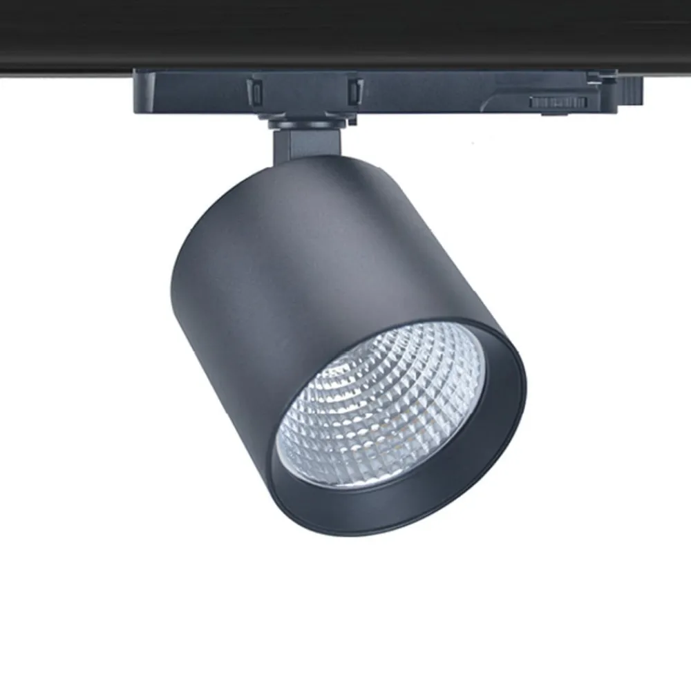 Skinnesystem ^ The Light Group SLC LED track spot Fox, sort, 3.000 K, 3-fase skinne