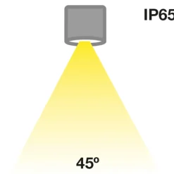 Loftlamper|Indbygningsspots ^ The Light Group SLC MiniOne Fast LED-downlight IP65 hvid 927