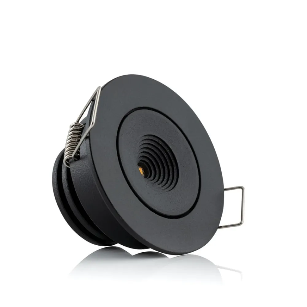 The Light Group Loftlamper|Indbygningsspots > SLC MiniOne Tilt LED-indbygningslampe sort 2.700 K