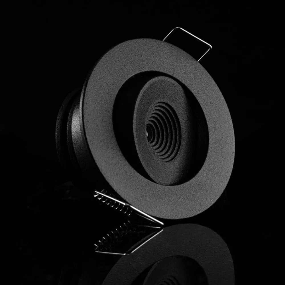 The Light Group Loftlamper|Indbygningsspots > SLC MiniOne Tilt LED-indbygningslampe sort 2.700 K