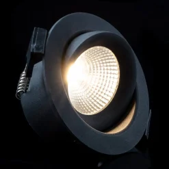 The Light Group Loftlamper|Indbygningsspots > SLC One 360° LED-indbygningslampe sort 2.700K