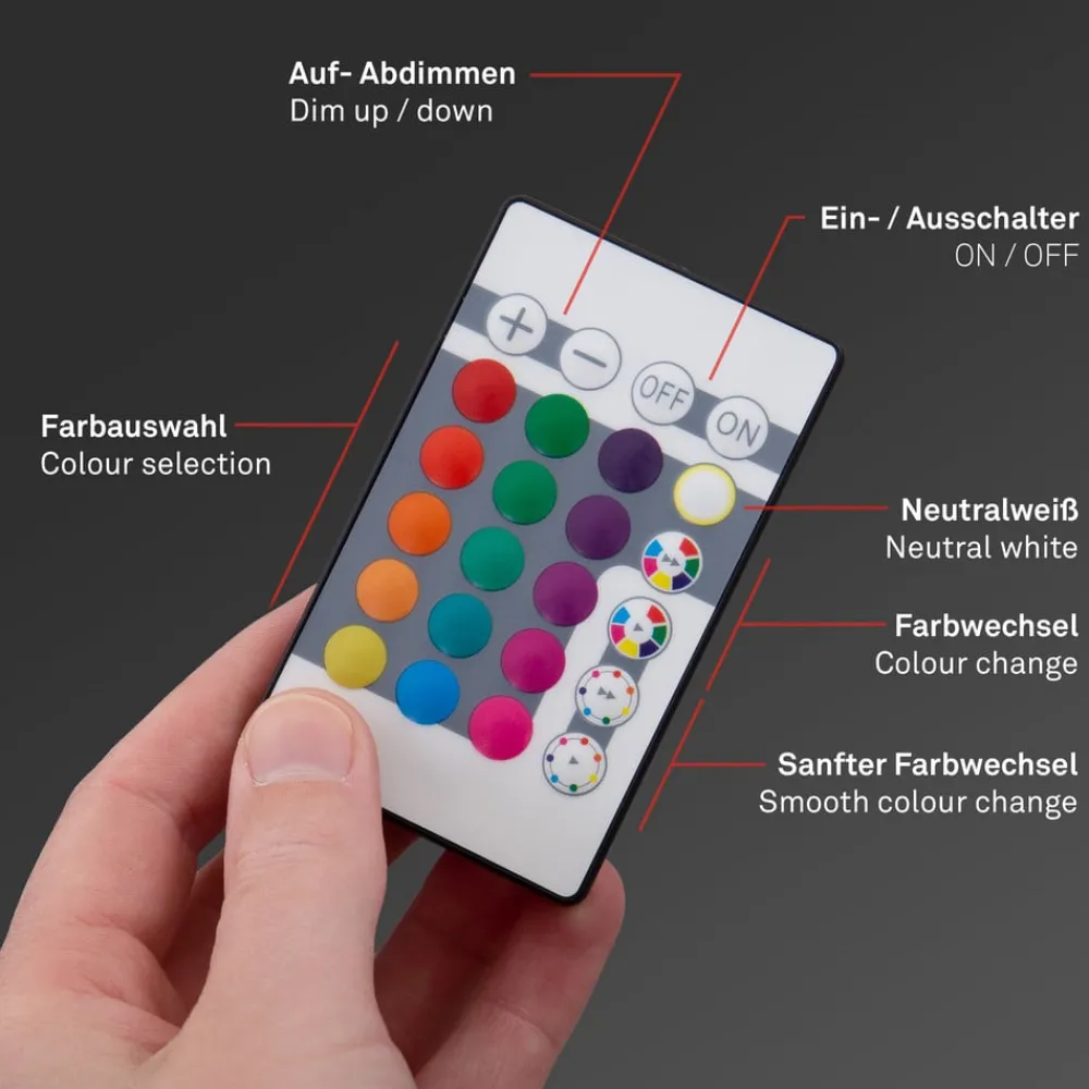 Loftlamper ^ Briloner Slim LED-panel rundt RGBW effekt Ø42cm hvidt