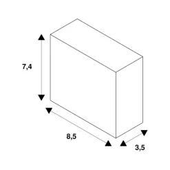 Skinnesystem ^ SLV -adapter, 1-fase skinne, hvid, plast