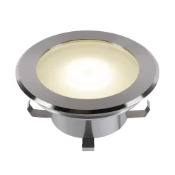 Nedgravet Udebelysning|Udendørs Spot ^ SLV Dasar Flat 120 LED-gulvlampe til indbygning, 3.000 K