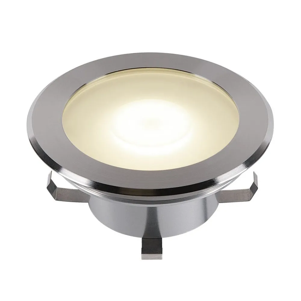 Nedgravet Udebelysning|Udendørs Spot ^ SLV Dasar Flat 120 LED-gulvlampe til indbygning, 3.000 K