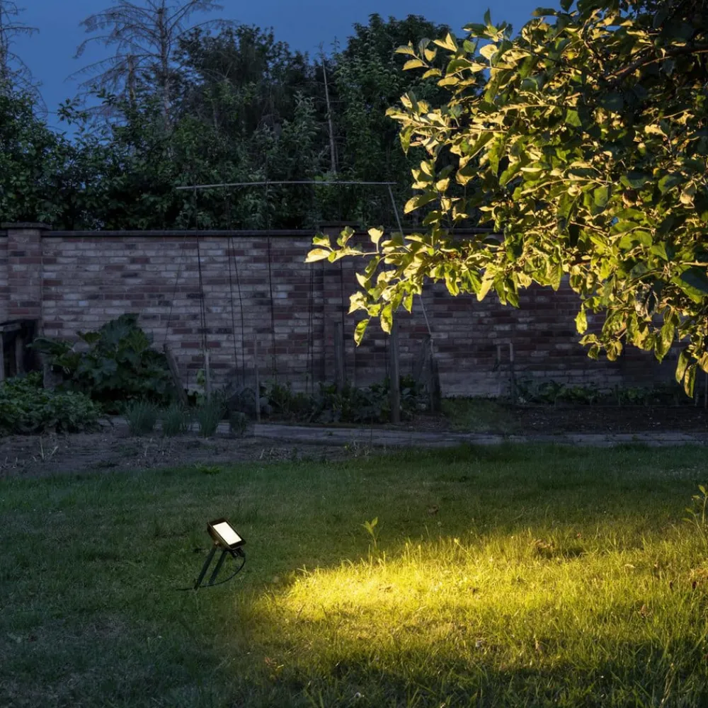 Udendørs Spot ^ SLV Floodi LED udendørs spotlight, IP65, bredde 16 cm