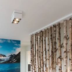 SLV Udendørs Loftlamper > Kardamod loftlampe, hvid, stål, længde 31,5 cm, 2 lyskilder.