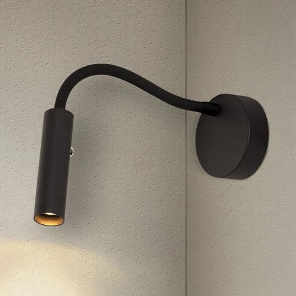 SLV Væglamper|Væglamper > Karpo Goose LED-væglampe, dæmpbar, sort