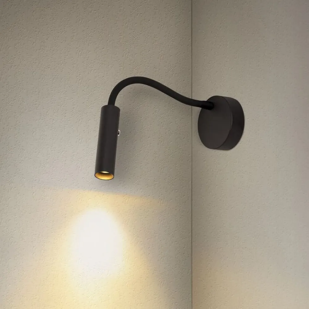 SLV Væglamper|Væglamper > Karpo Goose LED-væglampe, dæmpbar, sort