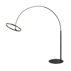 Gulvlamper ^ SLV LED-gulvlampe One Bow FL, sort, stål, højde 232 cm