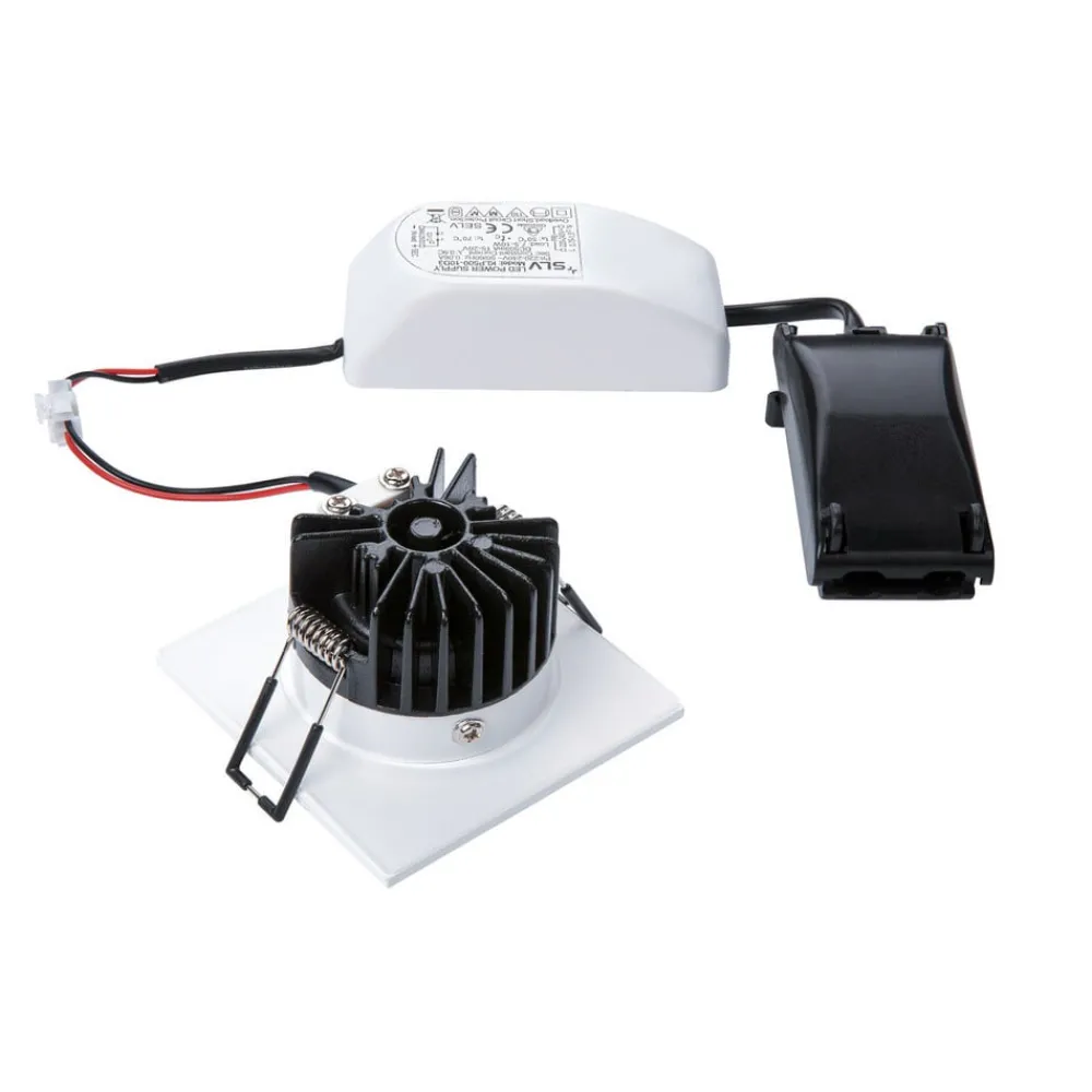 SLV Indbygningsspots|Spotlights > LED indbygningslampe Patta-I, hvid, aluminium, længde 8 cm