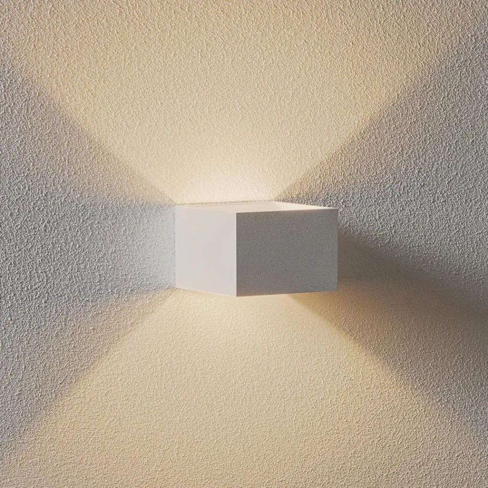 SLV Væglamper > LED-væglampe Logs In, hvid/hvid, aluminium, bredde 10 cm