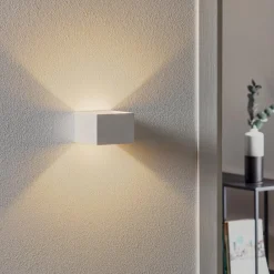 SLV Væglamper > LED-væglampe Logs In, hvid/hvid, aluminium, bredde 10 cm