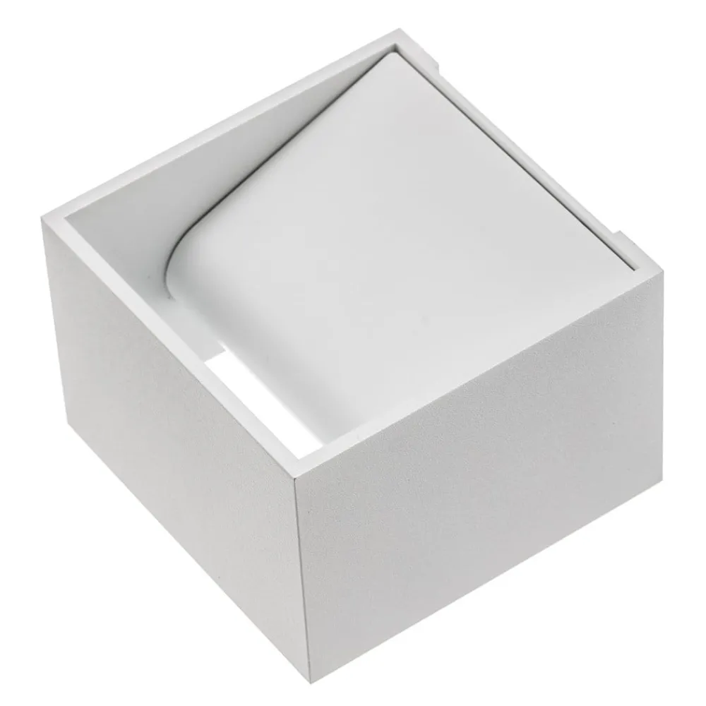 SLV Væglamper > LED-væglampe Logs In, hvid/hvid, aluminium, bredde 10 cm