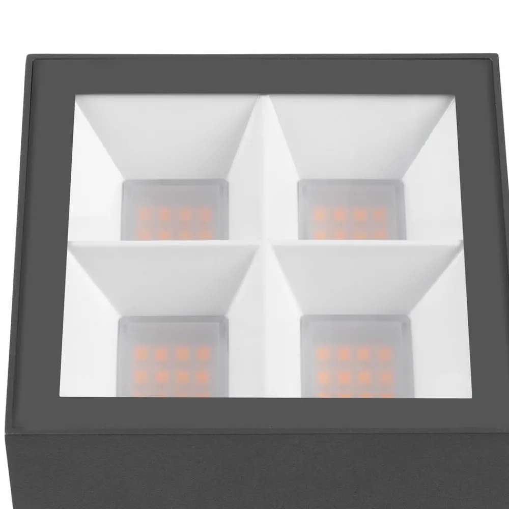 SLV Terrassebelysning|Udendørs Loftlamper > loftlampe S-Cube, antracit, aluminium, længde 9,5 cm
