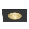 Indbygningsspots|Spotlights ^ SLV Patta-I LED-indbygningslampe kantet, mat sort