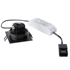 Indbygningsspots|Spotlights ^ SLV Patta-I LED-indbygningslampe kantet, mat sort