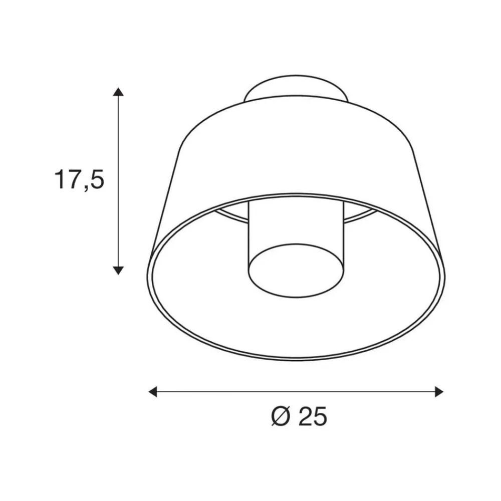 SLV Udendørs Loftlamper > Photoni loftlampe, rustfarvet, aluminium, Ø 25 cm