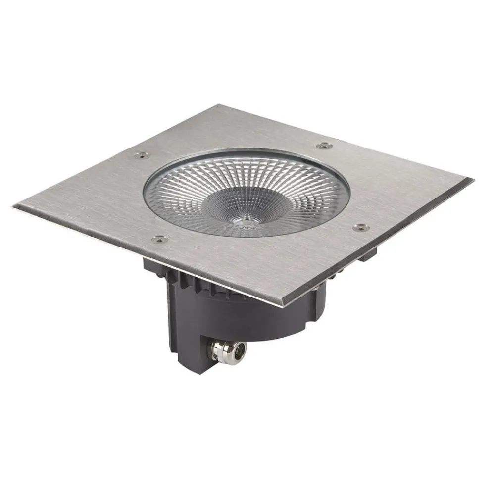 Nedgravet Udebelysning|Udendørs Spot ^ SLV Rocci 200 LED indbygget gulvlampe firkantet 20 cm