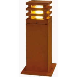 Sokkellamper ^ SLV Rusty firkantet LED-sokkel lys rustbrun