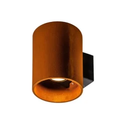 Væglamper ^ SLV Rusty LED udendørs væglampe op/ned cylinder