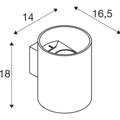 Væglamper ^ SLV Rusty LED udendørs væglampe op/ned cylinder