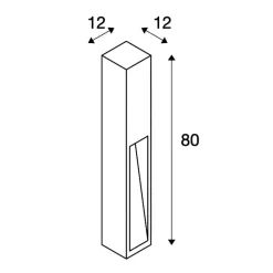 Gadebelysning ^ SLV Rusty Slot 80 LED stibelysning, højde 80 cm