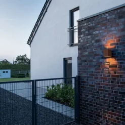 Udendørs Loftlamper ^ SLV Rusty udendørs LED-væglampe, up/down, kvader