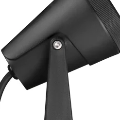 Udendørs Spot ^ SLV Samrina lampe med jordspyd, sort, plast, højde 13 cm